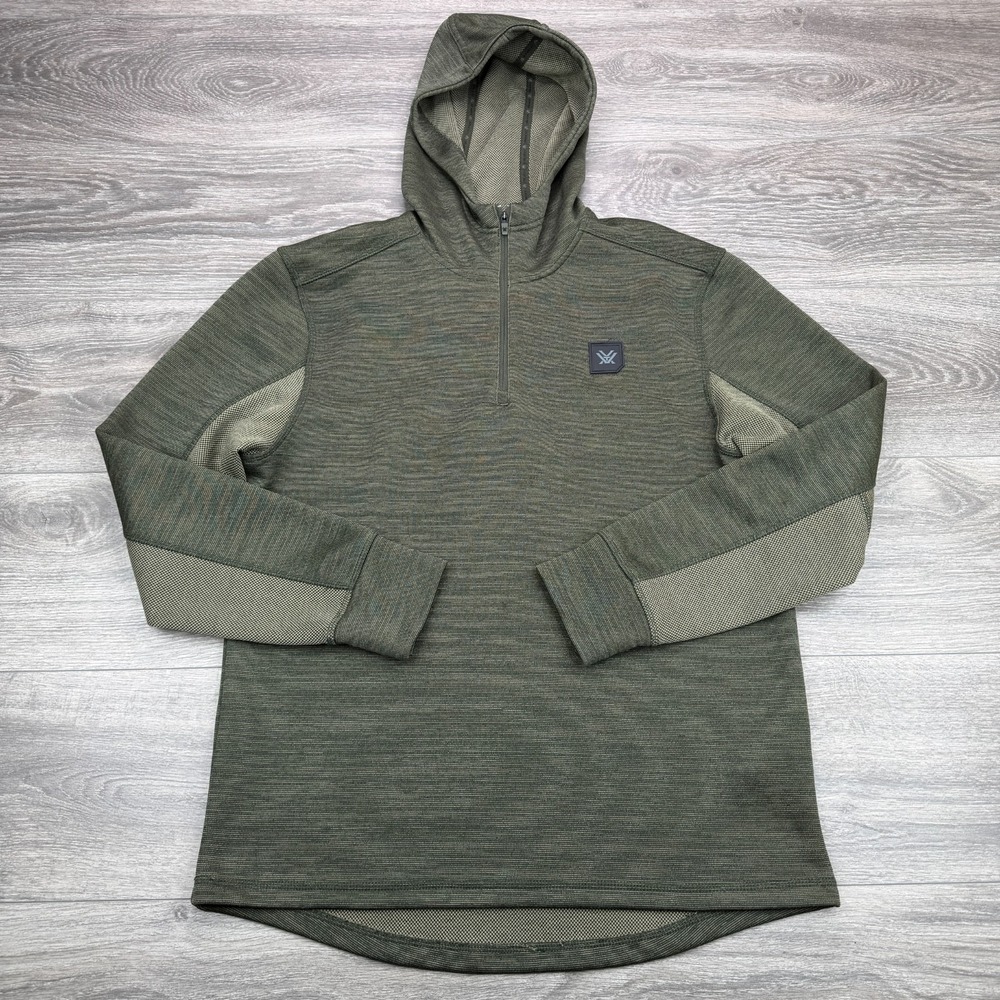Vortex Optics Hoodie Mens Medium Olive Military Pullover Sweatshirt 1/4 Zip